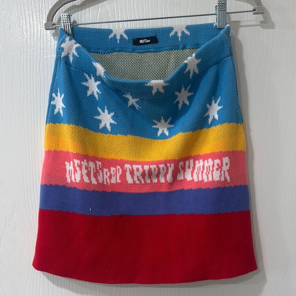 Msftsrep 100% cotton Colorful Knit Skirt
